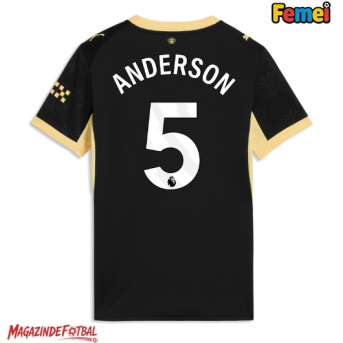 Manchester City Elliot Anderson #5 Tricou Fotbal Replică 2026-27 Femei Deplasare